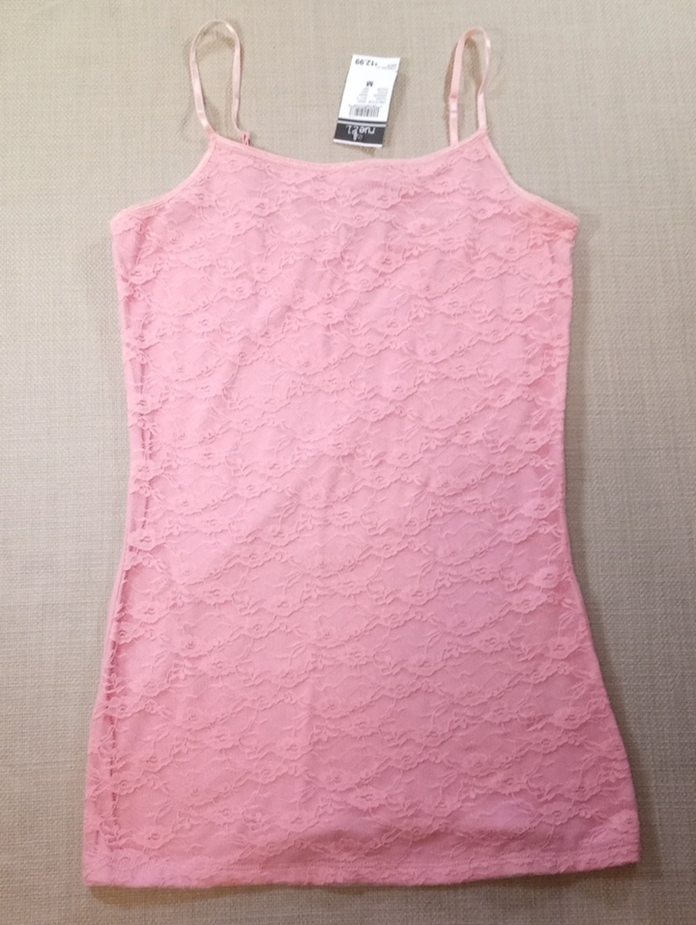 Women's Size Medium Rue21 Pink Lace Camisole with Spaghetti Straps